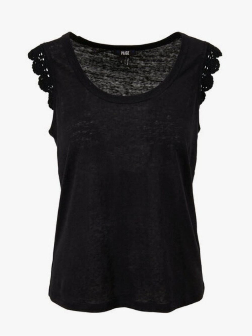 Paige Chrissy Tank Top XS Black Linen